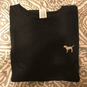 Black pink long sleeve with glitter